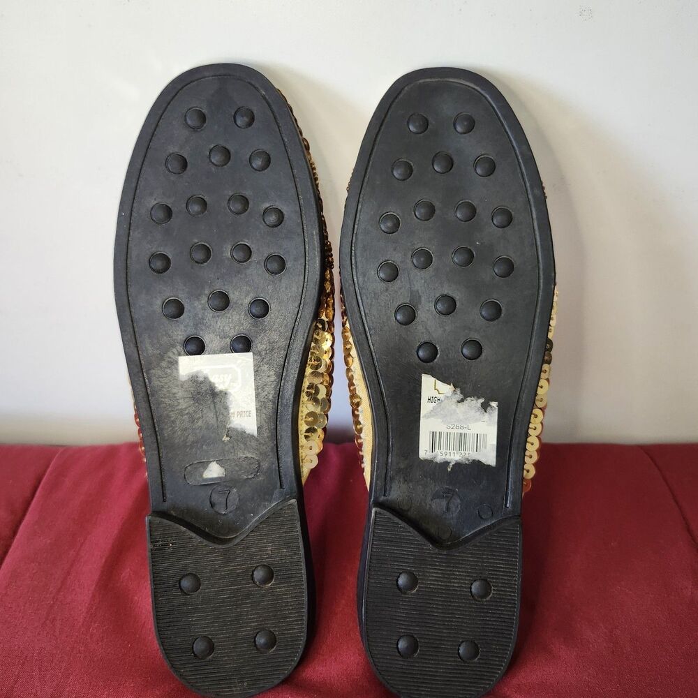 Vintage Easy USA Sequin Beads Mule Slides Y2K Satin Slippers Sz 7 NIB - Picture 6 of 11